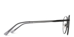 TRICE Logo Unisex Round Eyeglasses in Black – Product Photo 4