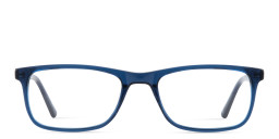 Shop TRICE Logo Rectangle Eyeglasses in Transparent Blue online.