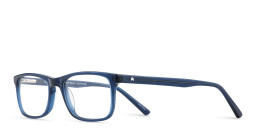 Shop TRICE Logo Rectangle Eyeglasses in Transparent Blue online.