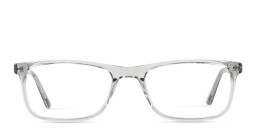 Shop TRICE Logo Rectangle Eyeglasses in Transparent Grey online.