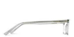 Shop TRICE Logo Rectangle Eyeglasses in Transparent Grey online.