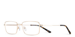 TRICE Logo Rectangle Eyeglasses in Gold – Product Photo 2