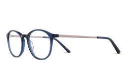 TRICE Logo Round Eyeglasses in Blue – Product Photo 2