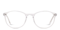 TRICE Logo Round Eyeglasses in Clear – Product Photo 1