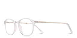 TRICE Logo Round Eyeglasses in Clear – Product Photo 2