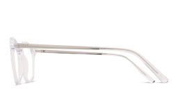 TRICE Logo Round Eyeglasses in Clear – Product Photo 3