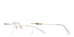 TRICE Logo Rimless Rectangle Eyeglasses in Gold – Product Photo 2