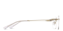 TRICE Logo Rimless Rectangle Eyeglasses in Gold – Product Photo 4