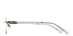 TRICE Logo Rimless Rectangle Eyeglasses in Gunmetal – Product Photo 3