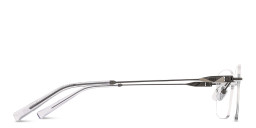 TRICE Logo Rimless Rectangle Eyeglasses in Gunmetal – Product Photo 4