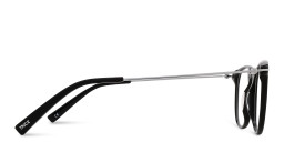 TRICE Logo Square Eyeglasses in Black – Product Photo 4