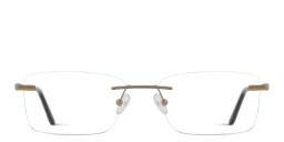 TRICE Logo Rimless Rectangle Eyeglasses in Gold – Product Photo 1