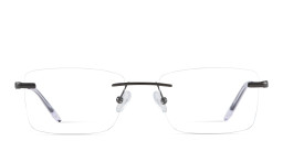 TRICE Logo Rimless Rectangle Eyeglasses in Gunmetal – Product Photo 1