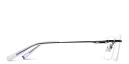 TRICE Logo Rimless Rectangle Eyeglasses in Gunmetal – Product Photo 4