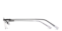 TRICE Logo Rimless Rectangle Eyeglasses in Black – Product Photo 3