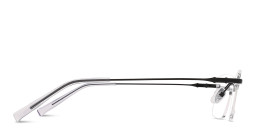 TRICE Logo Rimless Rectangle Eyeglasses in Black – Product Photo 4