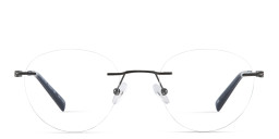 TRICE Logo Rimless Round Eyeglasses in Gunmetal – Product Photo 1