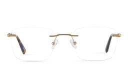 TRICE Logo Rimless Square Eyeglasses in Gold – Product Photo 1