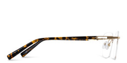 TRICE Logo Rimless Square Eyeglasses in Gold – Product Photo 4