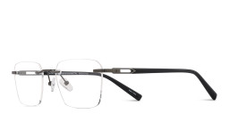 TRICE Logo Rimless Square Eyeglasses in Gunmetal – Product Photo 2