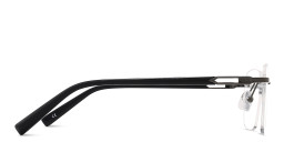 TRICE Logo Rimless Square Eyeglasses in Gunmetal – Product Photo 4