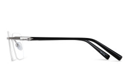 TRICE Logo Rimless Square Eyeglasses in Silver – Product Photo 3