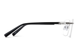 TRICE Logo Rimless Square Eyeglasses in Silver – Product Photo 4