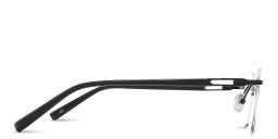 TRICE Logo Rimless Square Eyeglasses in Dark Gunmetal – Product Photo 4