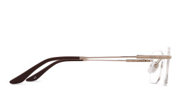 TRICE Logo Rimless Rectangle Eyeglasses in Rose Gold – Product Photo 4