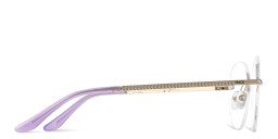 TRICE Logo Rimless Round Eyeglasses in Light Gold – Product Photo 4