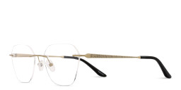 TRICE Logo Rimless Irregular Eyeglasses in Polished Gold – Product Photo 2