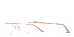 TRICE Logo Rimless Irregular Eyeglasses in Rose Gold – Product Photo 2