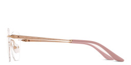 TRICE Logo Rimless Irregular Eyeglasses in Rose Gold – Product Photo 3