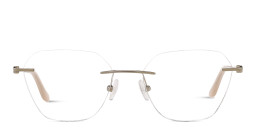 TRICE Logo Rimless Irregular Eyeglasses in Gold – Product Photo 4