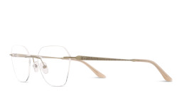 Shop TRICE Logo Rimless Irregular Eyeglasses in Gold online.