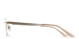 TRICE Logo Rimless Irregular Eyeglasses in Gold – Product Photo 3