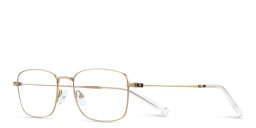 TRICE Logo Rectangle Eyeglasses in Gold – Product Photo 2