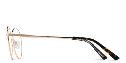 TRICE Logo Round Eyeglasses in Rose Gold – Product Photo 3