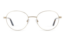 TRICE Logo Round Eyeglasses in Light Gold – Product Photo 1