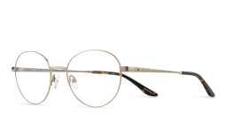 TRICE Logo Round Eyeglasses in Light Gold – Product Photo 2