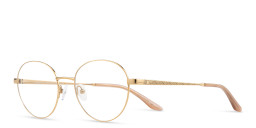 TRICE Logo Round Eyeglasses in Gold – Product Photo 2