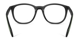 Shop Emporio Armani Round Eyeglasses in Black online.