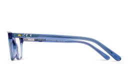 Shop TRICE Logo Kids Square Eyeglasses in Transparent Blue online.