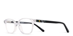 TRICE Logo Kids Square Eyeglasses in Clear – Product Photo 2