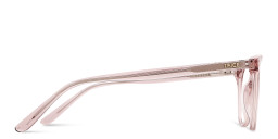 Shop TRICE Logo Kids Cat-Eye Eyeglasses in Transparent Peach online.