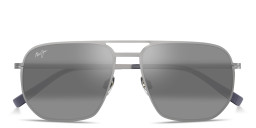 Shop Maui Jim Shark's Cove Unisex Square Sunglasses in Silver online.