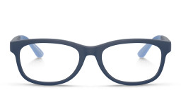 Emporio Armani Junior Eagle Logo Kids Square Eyeglasses in Blue – Product Photo 1