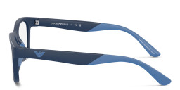 Emporio Armani Junior Eagle Logo Kids Square Eyeglasses in Blue – Product Photo 3