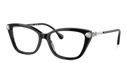 Swarovski Crystal-Embellished Wide Cat-Eye Eyeglasses in Black – Product Photo 2