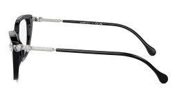 Swarovski Crystal-Embellished Wide Cat-Eye Eyeglasses in Black – Product Photo 3